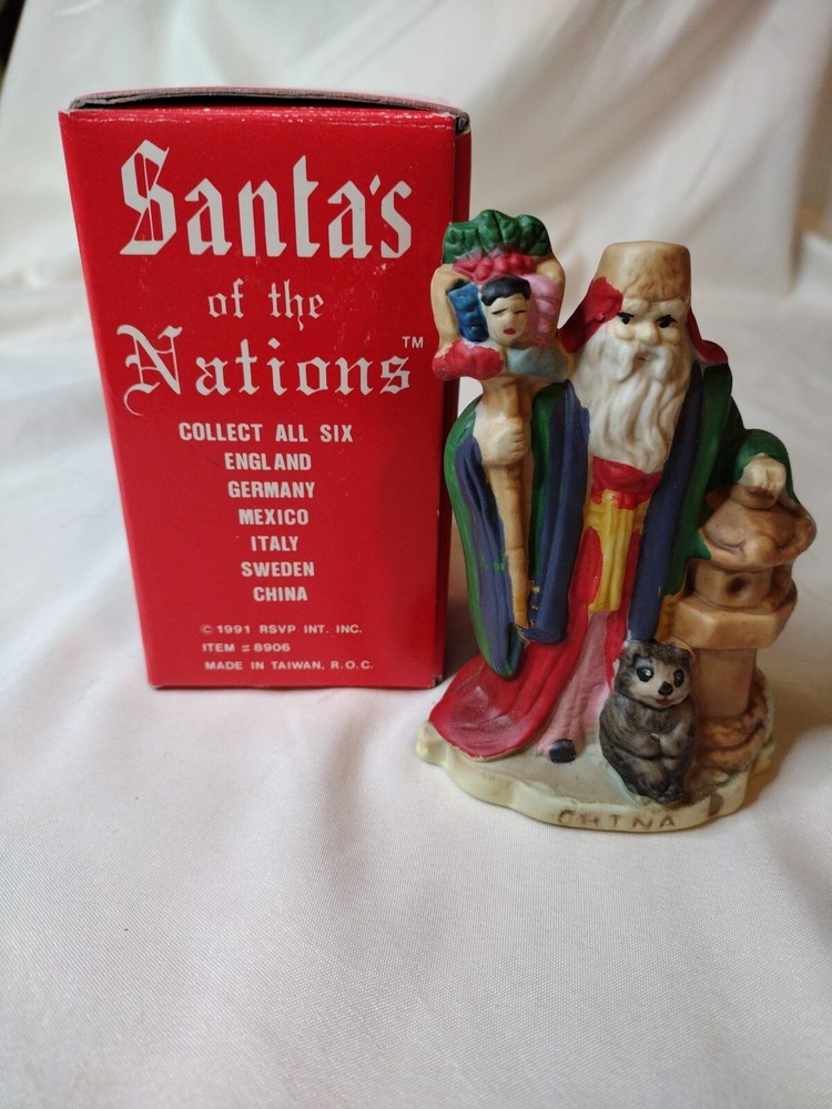 Vintage Santas of the Nations Porcelain Figurine Made in China