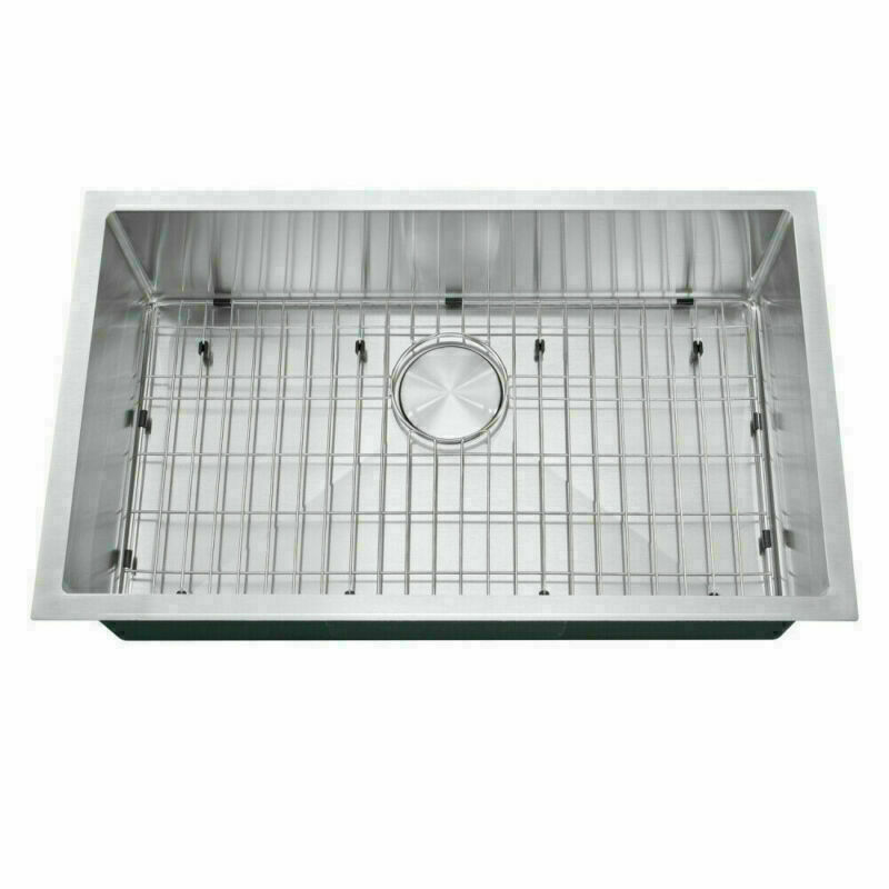 30-Inch Undermount Single Bowl Stainless Steel Kitchen Sink 18 Gauge