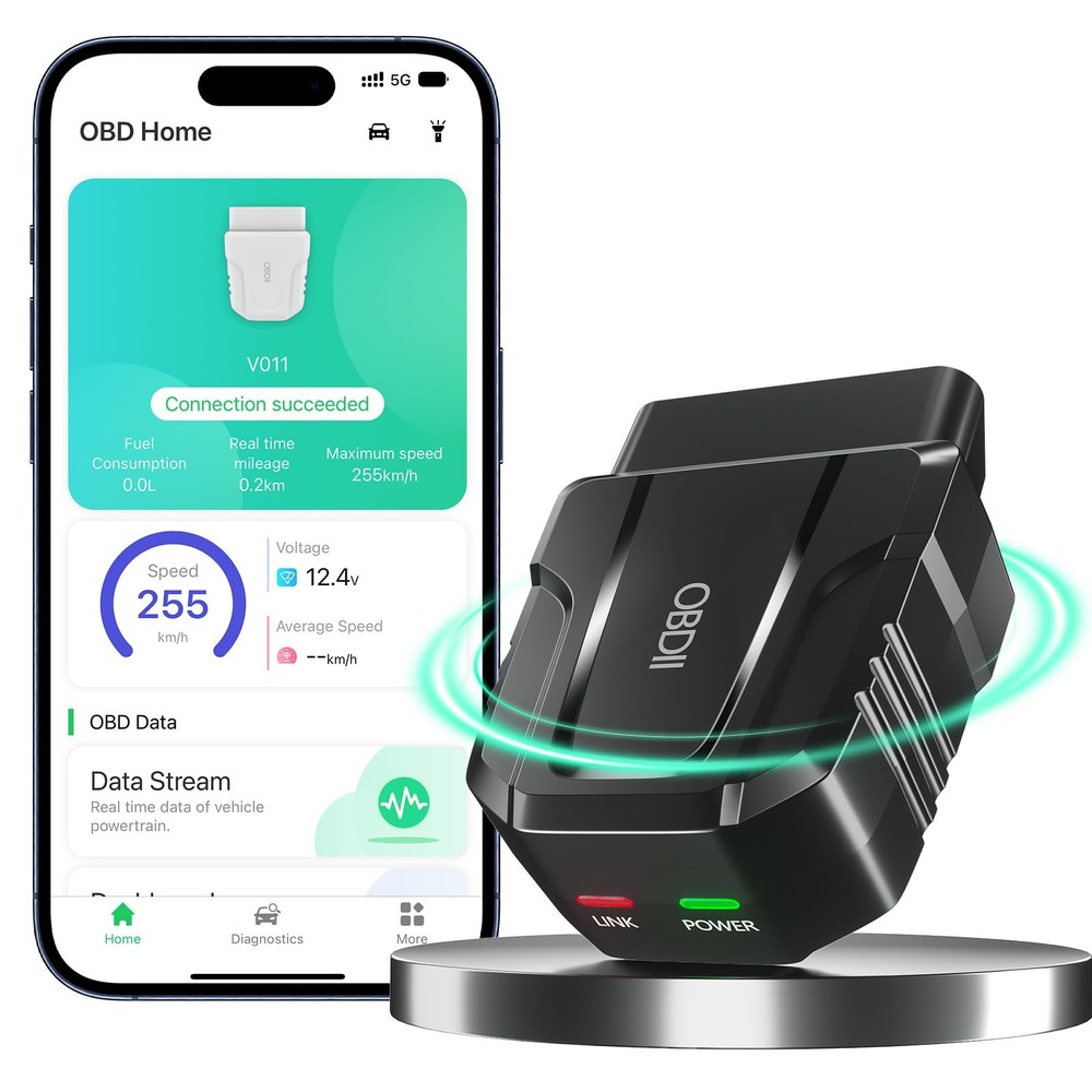 OBD2 Scanner Reader Bluetooth Wireless Auto Diagnostic Scan Tool for black