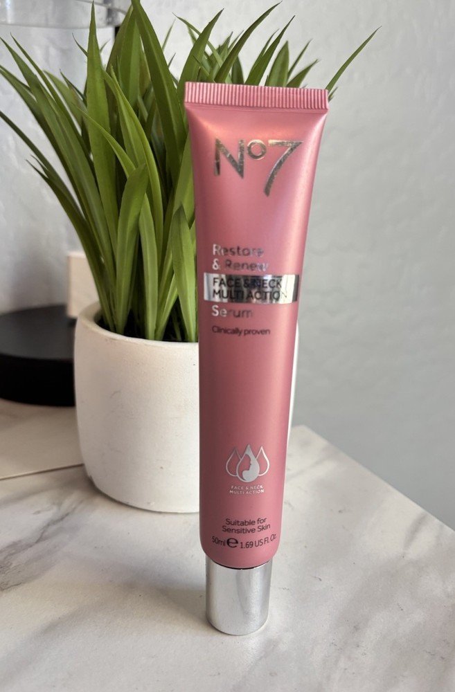 No7 Restore & ReFace Neck & Decollete Multi-Action Serum 2.5 Fl. Oz. (75ml)