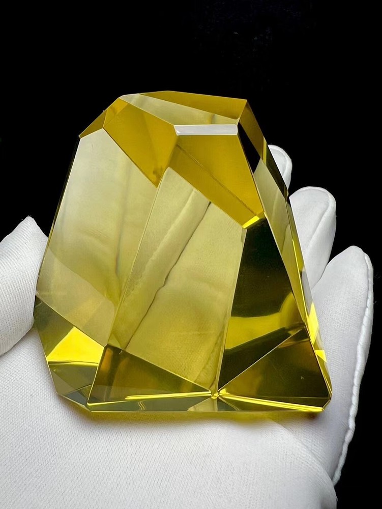 Natural Citrine Quartz Crystal Smooth Display Healing Stone with Stand