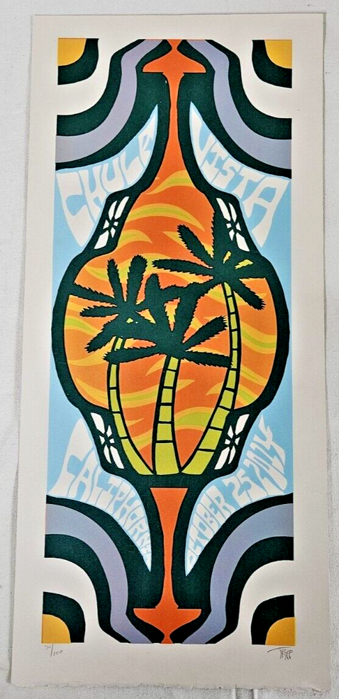 2014 -PHISH- /100 Chula Vista, CA Tripp Concert Signed Screen Print Music Poster