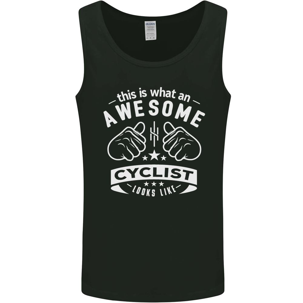 Awesome Cyclist Looks Like This Cycling Mens Vest Tank Top