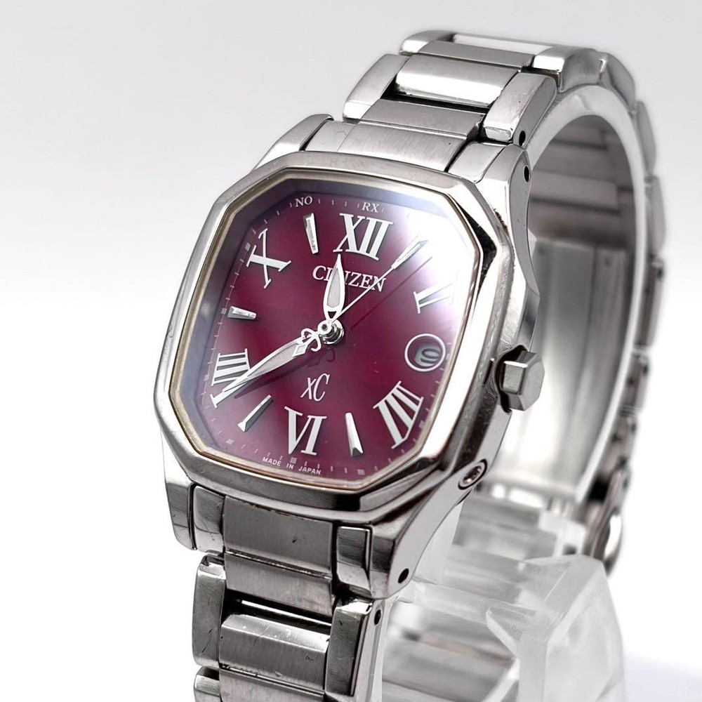 Citizen xC Eco Drive Radio Solar Ladies Watch 26mm Stainless Steel Red