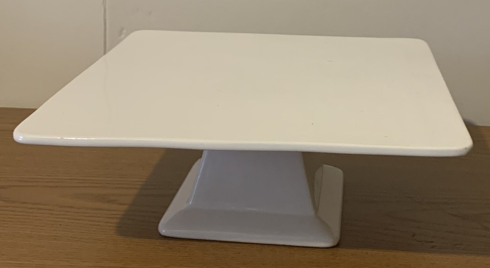 Elegant Blanc De Blanc 13x13 Inch Cake Plate Stand for Tabletops  