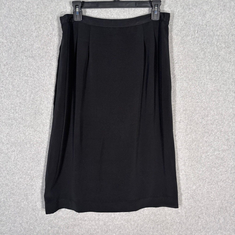 VTG Liz Claiborne Pleated Skirt Size 14 Knee Modest Flowy Minimal Basic Career