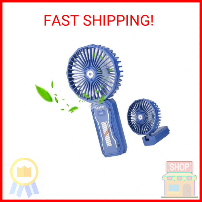 Mafiti Rechargeable Handheld Fan with 3 Speeds 4000mAh Battery Portable Cooling Fan