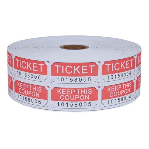2000 Raffle Tickets Double Roll 50/50 Lottery Ticket for Events Entry Class
