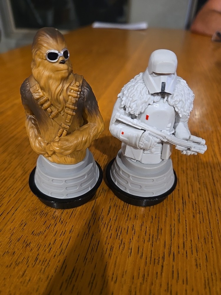 Star Wars Chewbacca & Snowtrooper Topper Figure Toy 2012 Snapco Zinc Disney 3.5