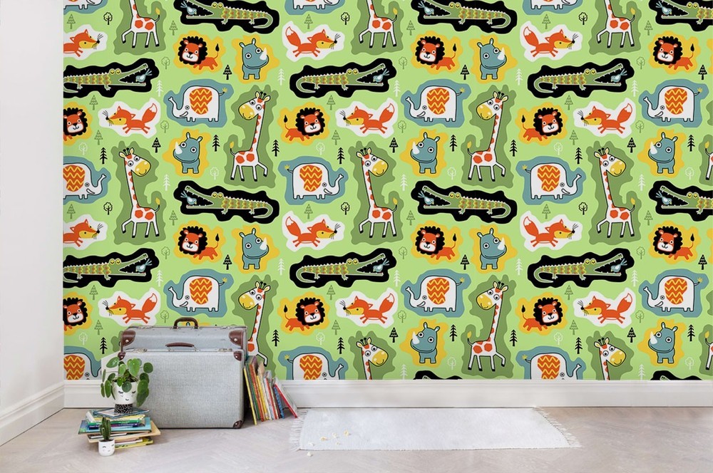 3D Animal Cartoon Sticker Pattern Wall Murals Wallpaper Murals Wall Sticker