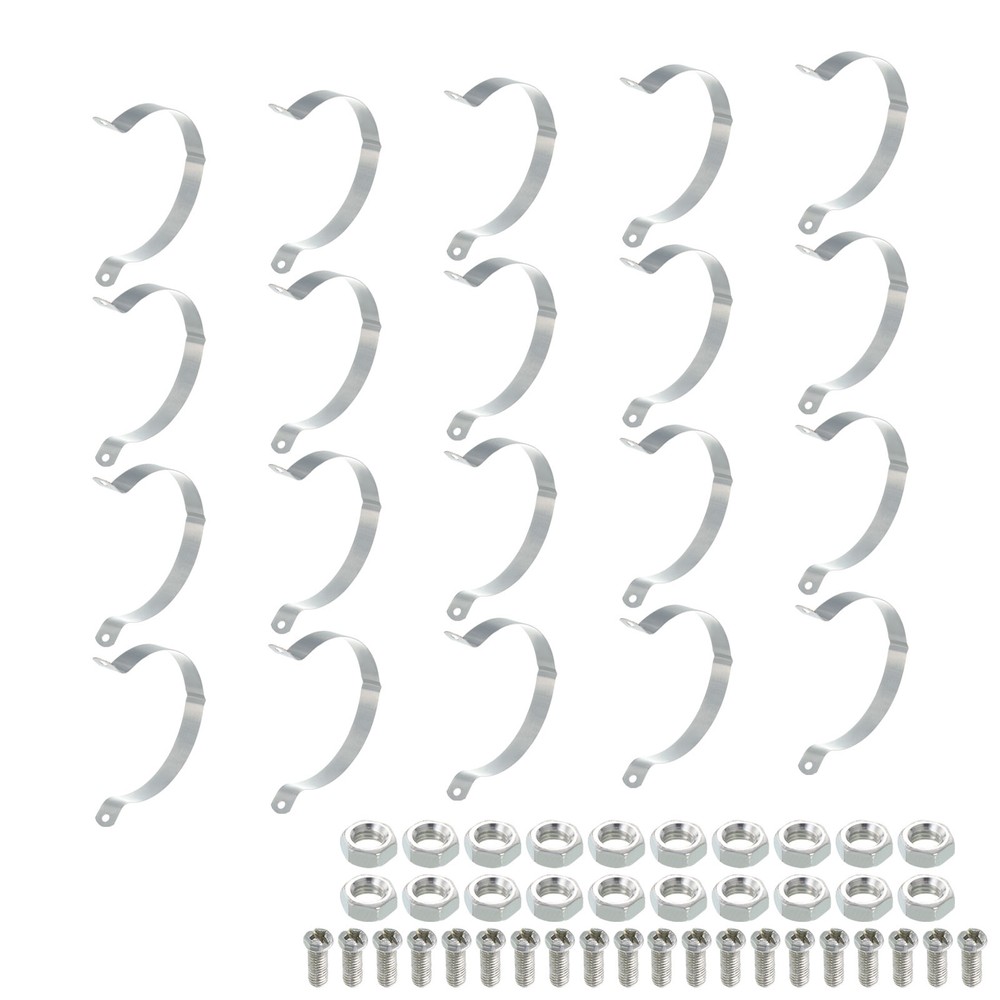 20Pcs Pipe Clamps Rigid Bracket Pipe Strap Clamp Pipe Support Fit 4-5/16