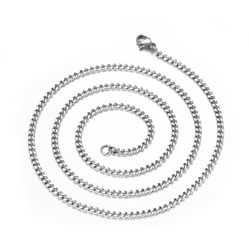 60cm Stainless Steel 4 Colors Necklace 3mm Pendant Accessories For Men and Women
