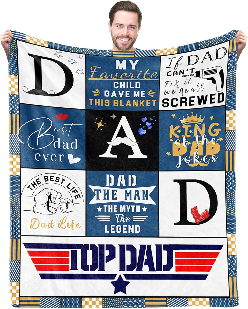 Fathers Day Dad Gifts from Daughter Son Wife - Cool Dad Blanket 60X50In - Dad Bi-image