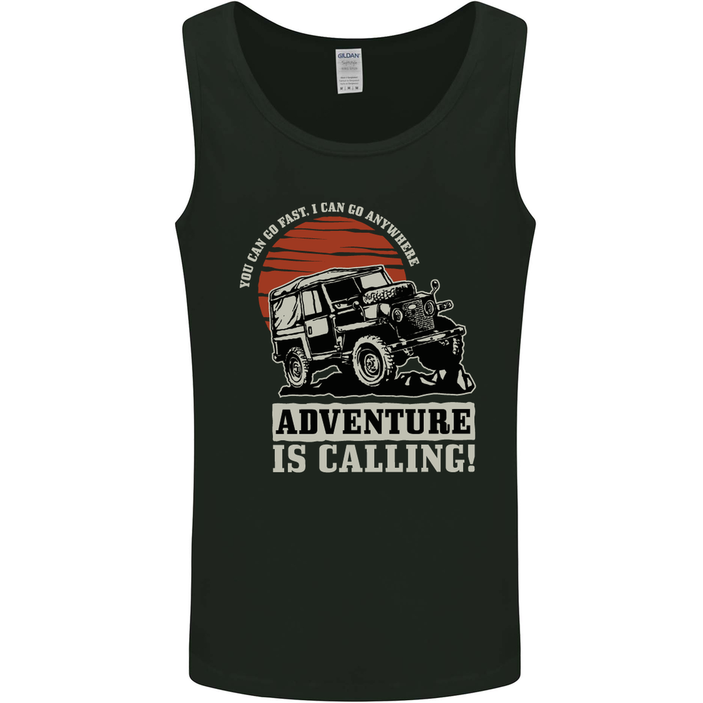 Adventure Is Calling 4X4 Off Roading Road Mens Vest Tank Top