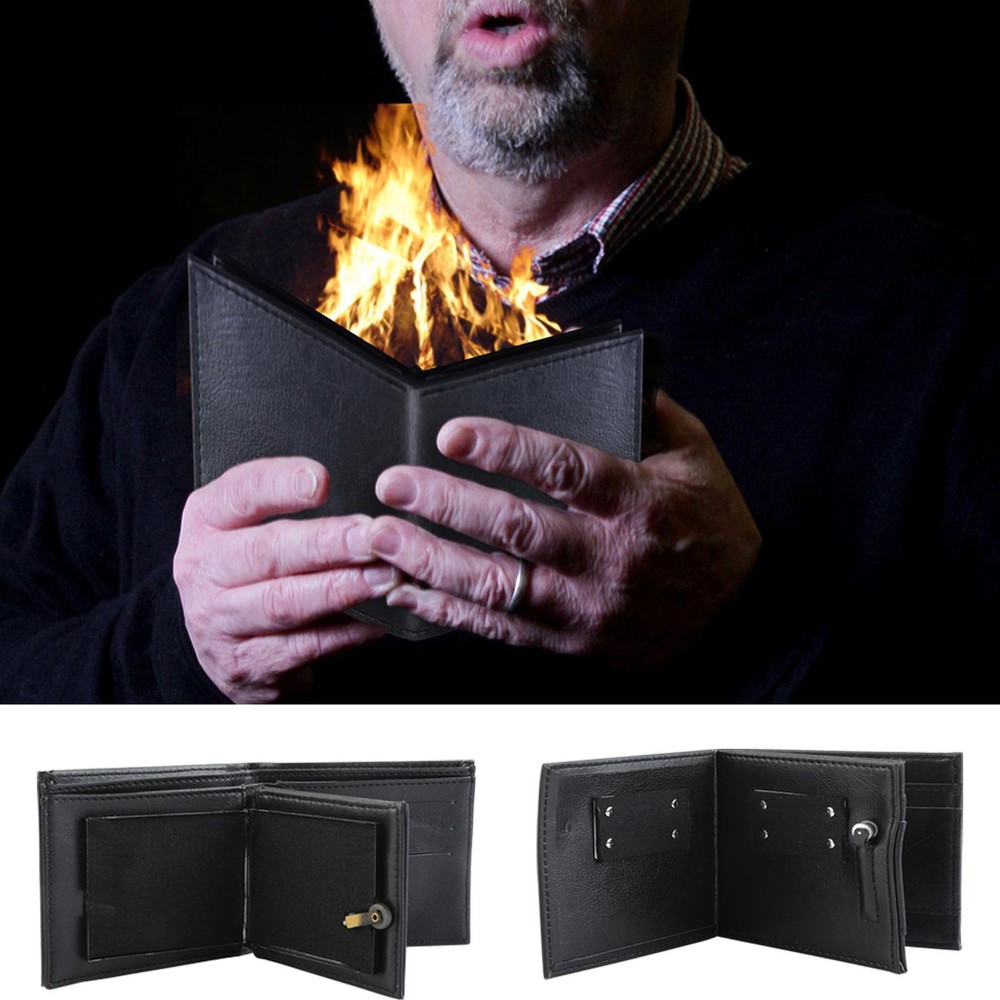 Magical Flaming Fire Wallet for Stage Shows and Street Performances