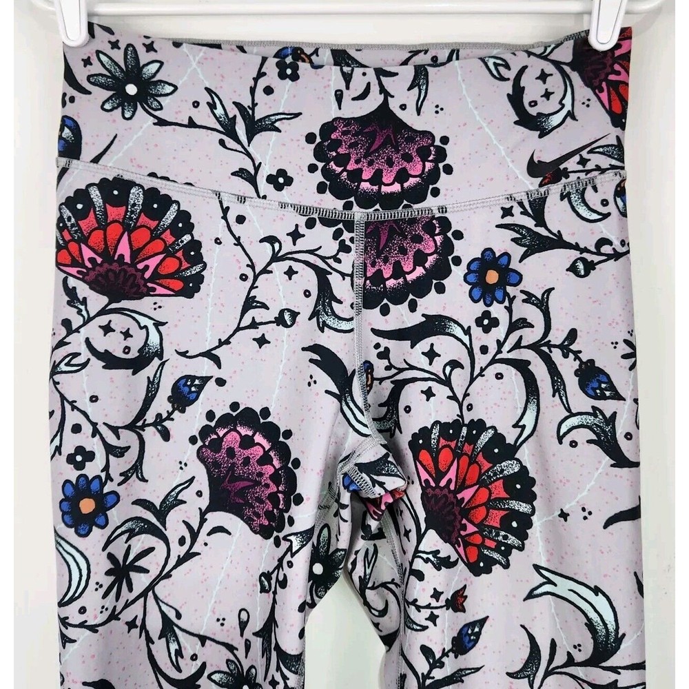 NIKE WOMENS POWER LEGEND FLORAL TRAINING RUNNING YOGA TIGHT LEGGINGS Medium