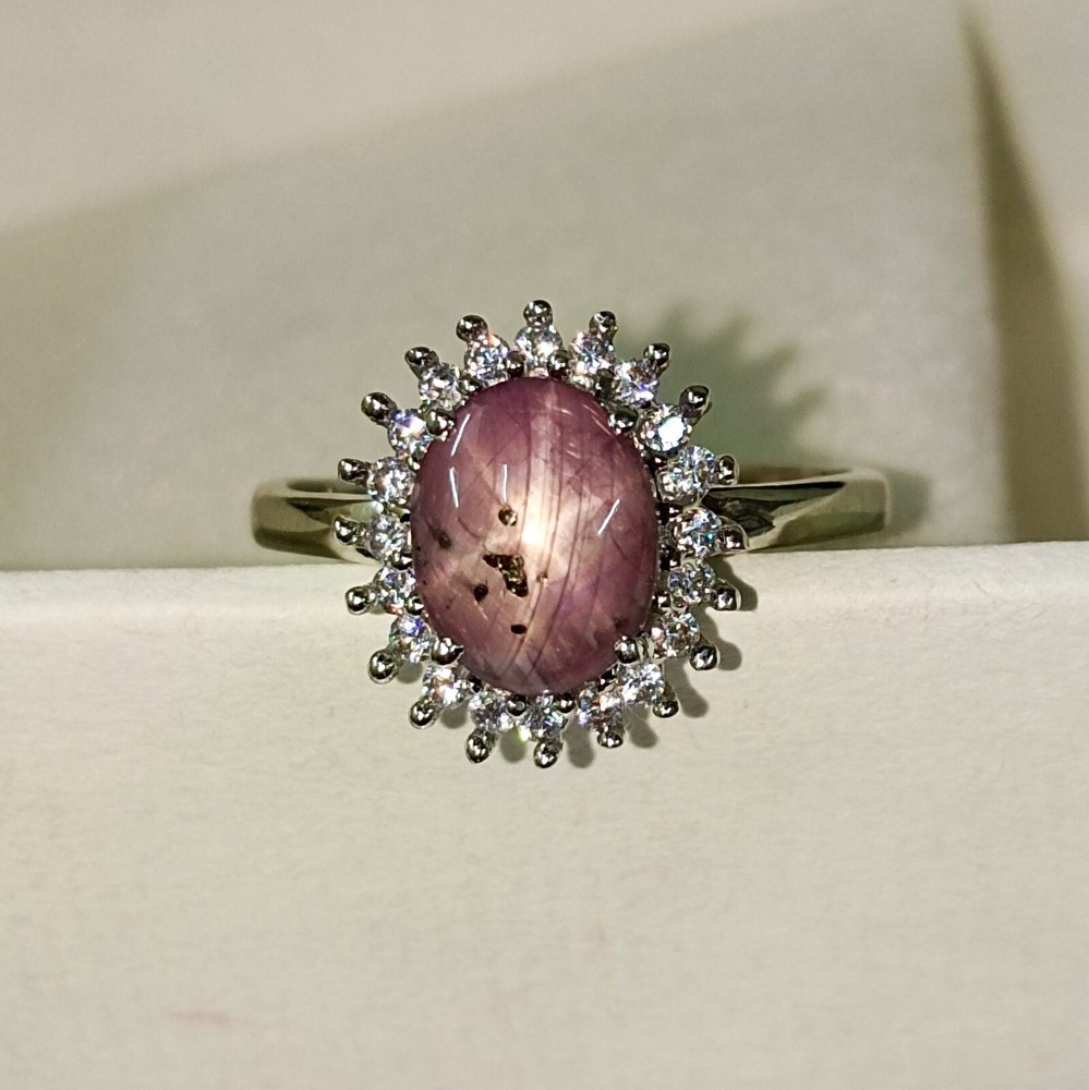 Natural Star Ruby Ring With 925 Sterling Silver in All Sizes Available