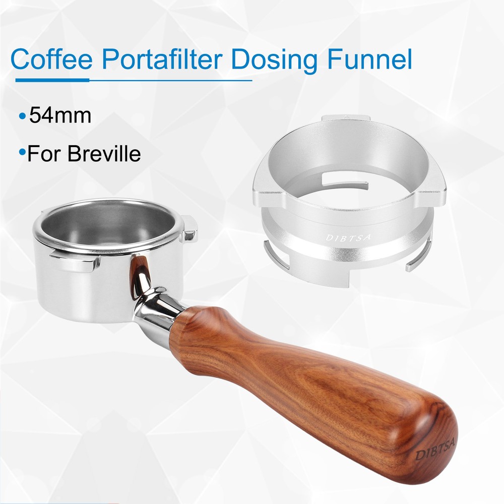 54mm Bottomless Portafilter Dosing Funnel Compatible with Breville BES870XL and BES840XL Espresso Machines