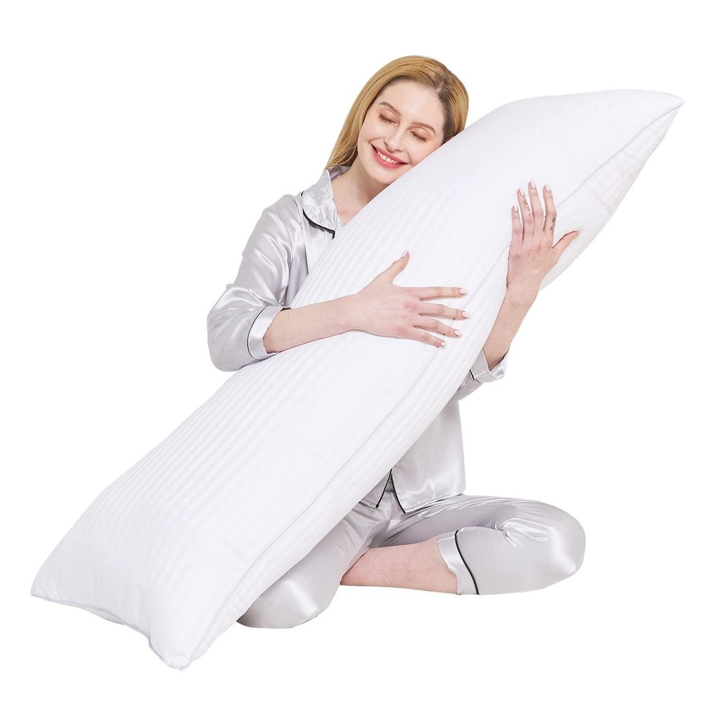 Body Pillow for Adults- Large Full Body Pillow Insert, Breathable &Cooling Sa...