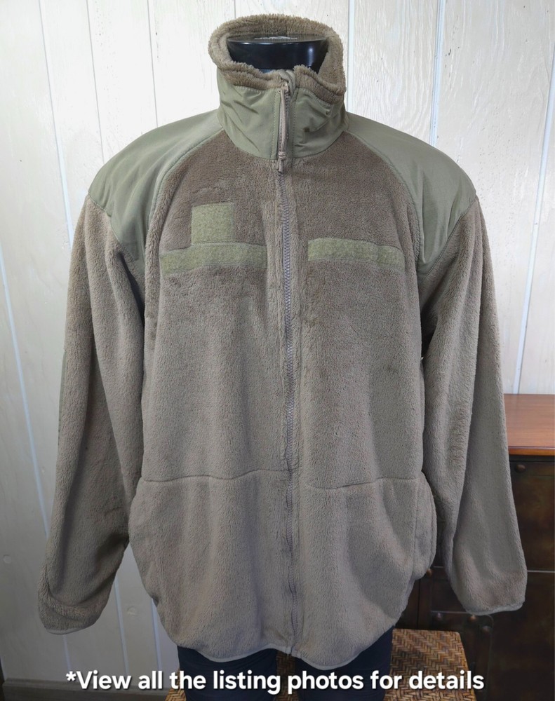 US Military Cold Weather Gen III Coyote Brown Polartec Jacket Fleece Mens Sz L-L