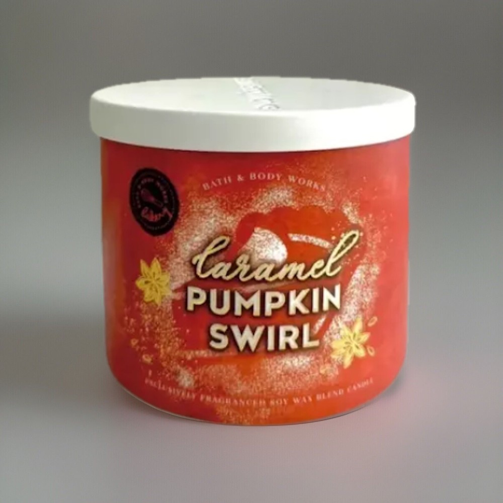 Bath & Body Works White Barn Caramel Pumpkin Swirl Scented Candle