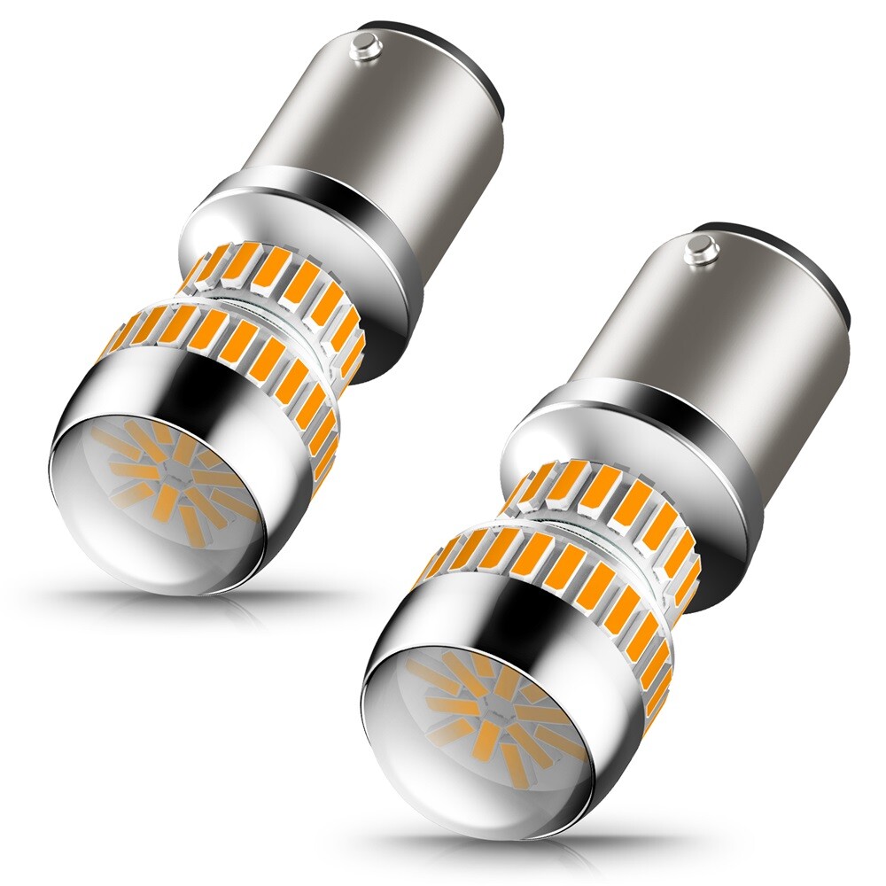 2X AUXITO Amber Yellow LED Front Turn Signal DRL Parking Light Bulbs 1157 BAY15D