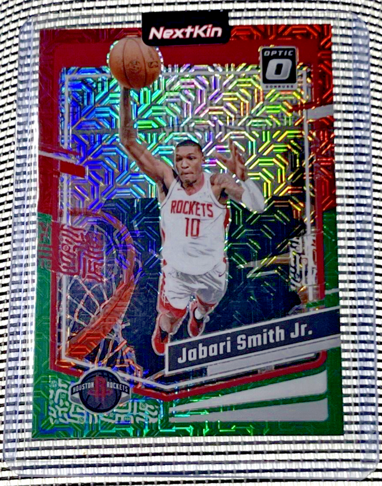 Jabari Smith Jr 2023-24 Donruss Optic Red Green Choice Houston Rockets NBA Basketball Card