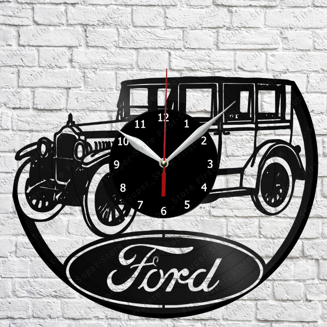 Ford Retro Car Vinyl Record Wall Clock Art Decor Original Gift 12'' 30cm 2295