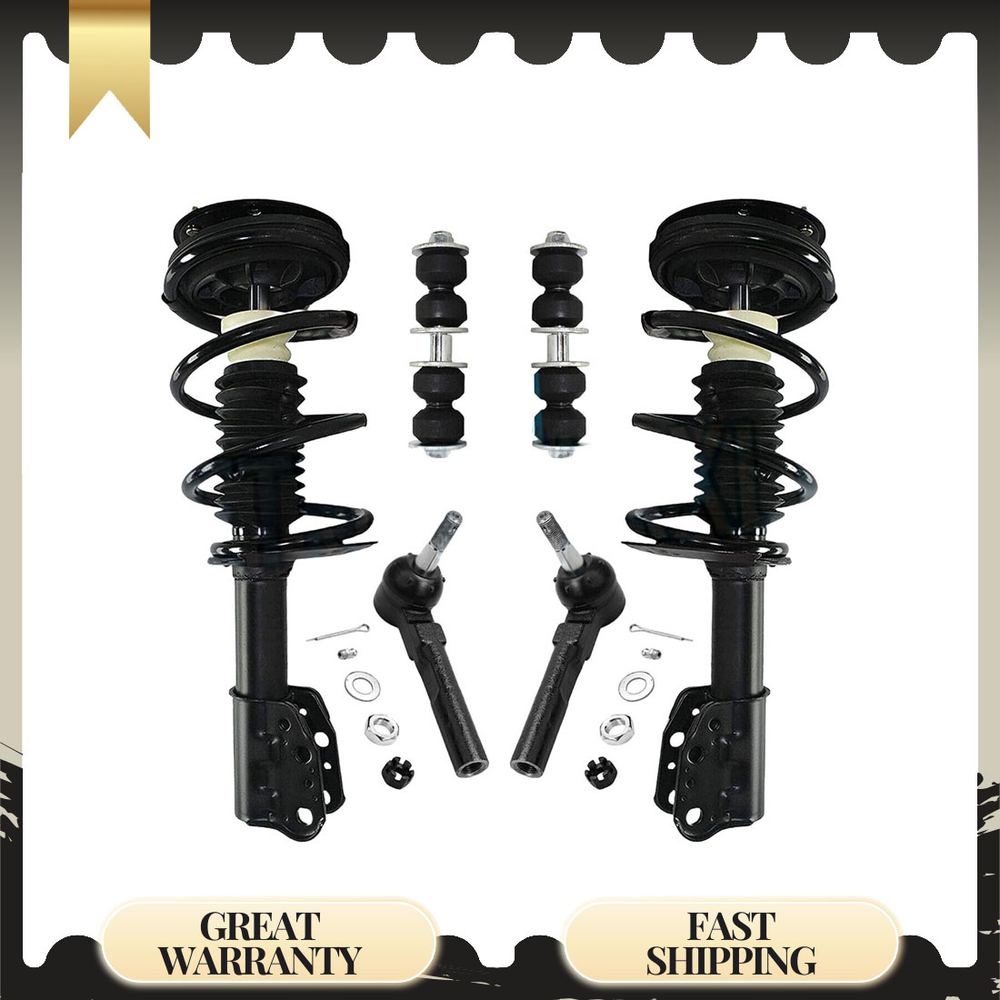 Grand Am Malibu Front Struts Tie Rods Sway Bar Links Kit
