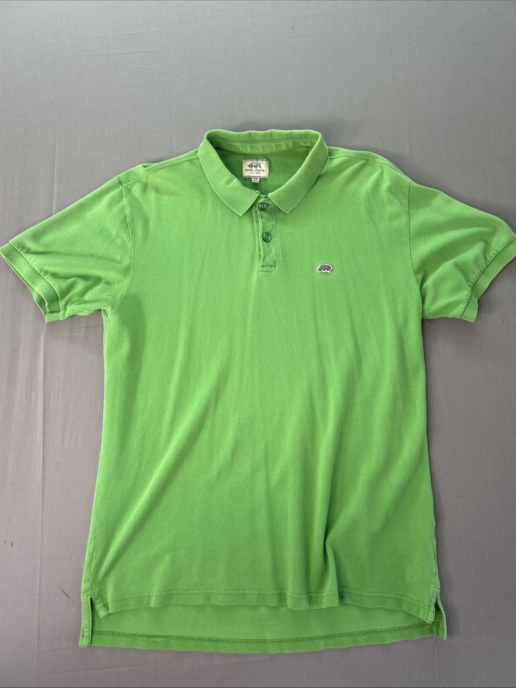 Vintage Ecko Unltd Polo Shirt Men’s XXL Green Rhino Embroidery Y2K Street