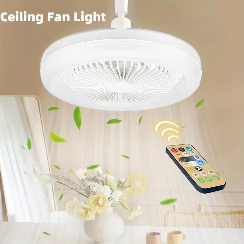 Smart 2-in-1 Remote Control Ceiling Fan with E27 Light Conversion