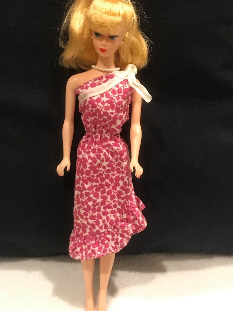 Barbie Superstar Era Floral Ruffle Dress Summer Sundress One Shoulder Design