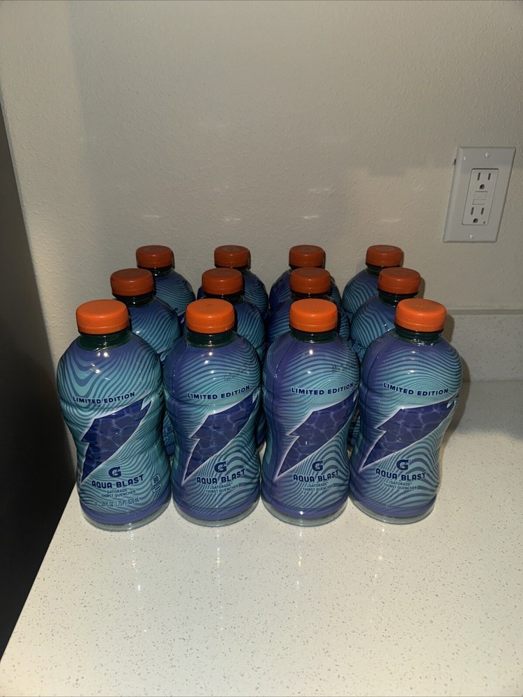 Aqua Blast - Limited Edition Gatorade - 28 Fl Oz - Pack of 12! - NEW AND SEALED