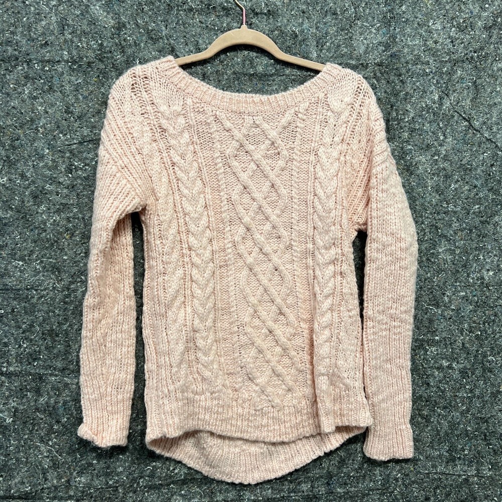 Stylish Pink Long Sleeve Winter Knit Sweater for Women by Banana Republic