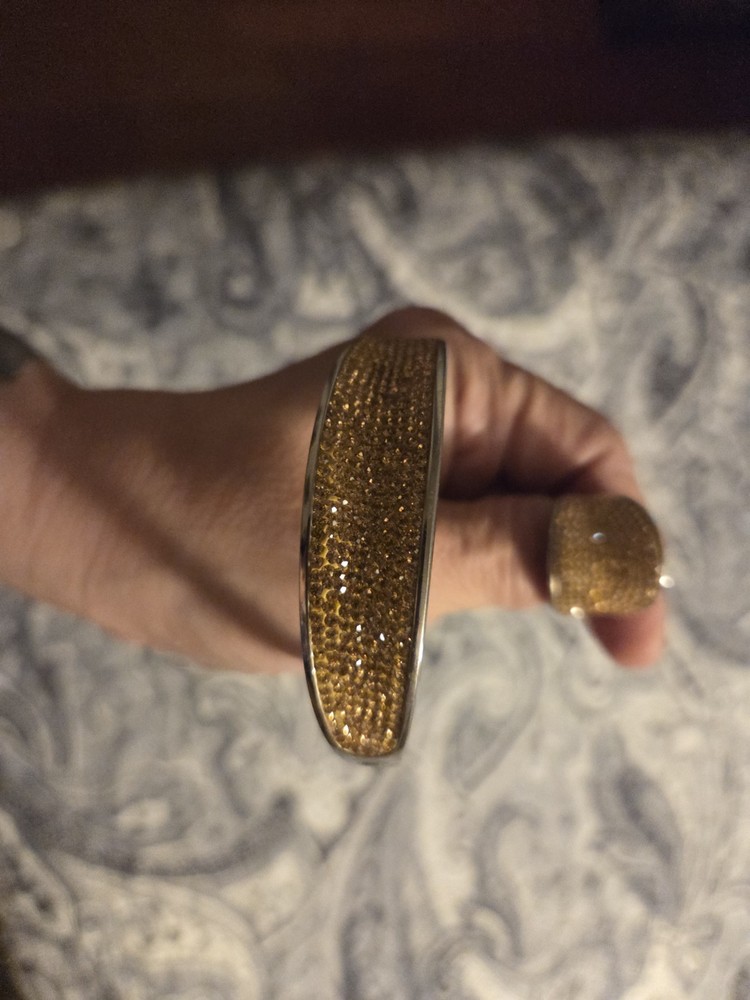 Womens Stainless Steel Ring Size 8 And  Bracelet 7