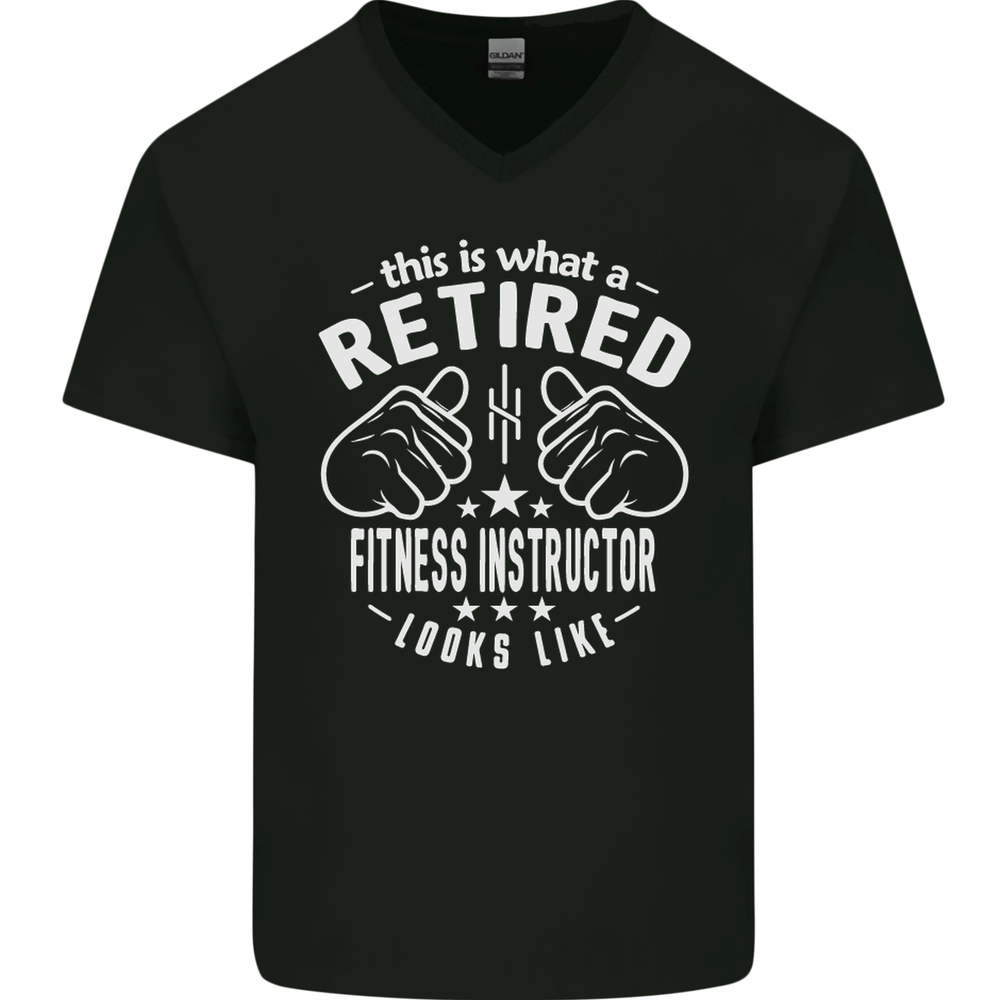 A Retired Fitness Instructor Looks Like Mens V-Neck Cotton T-Shirt