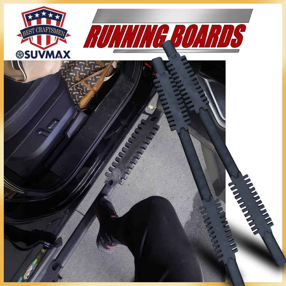 2011-2019 Ford Explorer Black Side Step Running Boards Nerf Bars 2pc Set