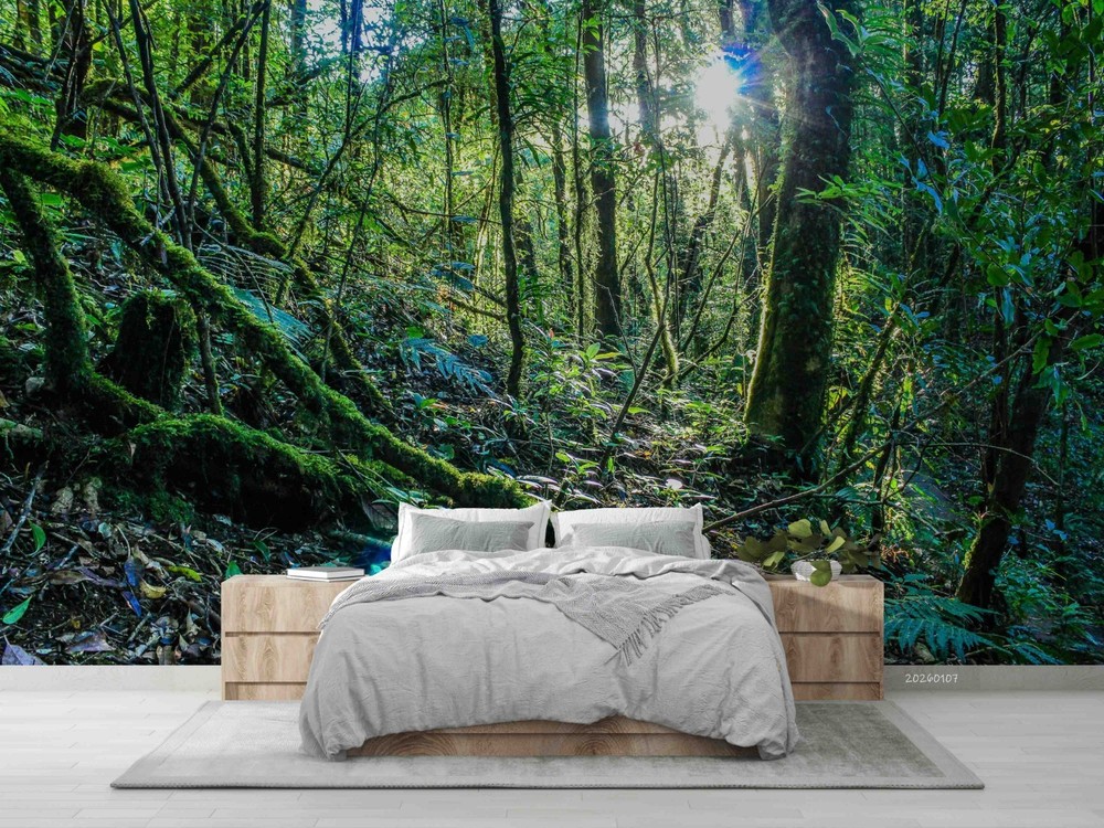3D Forest Sunshine Landscape Wall Murals Wallpaper Murals Wall Sticker 5