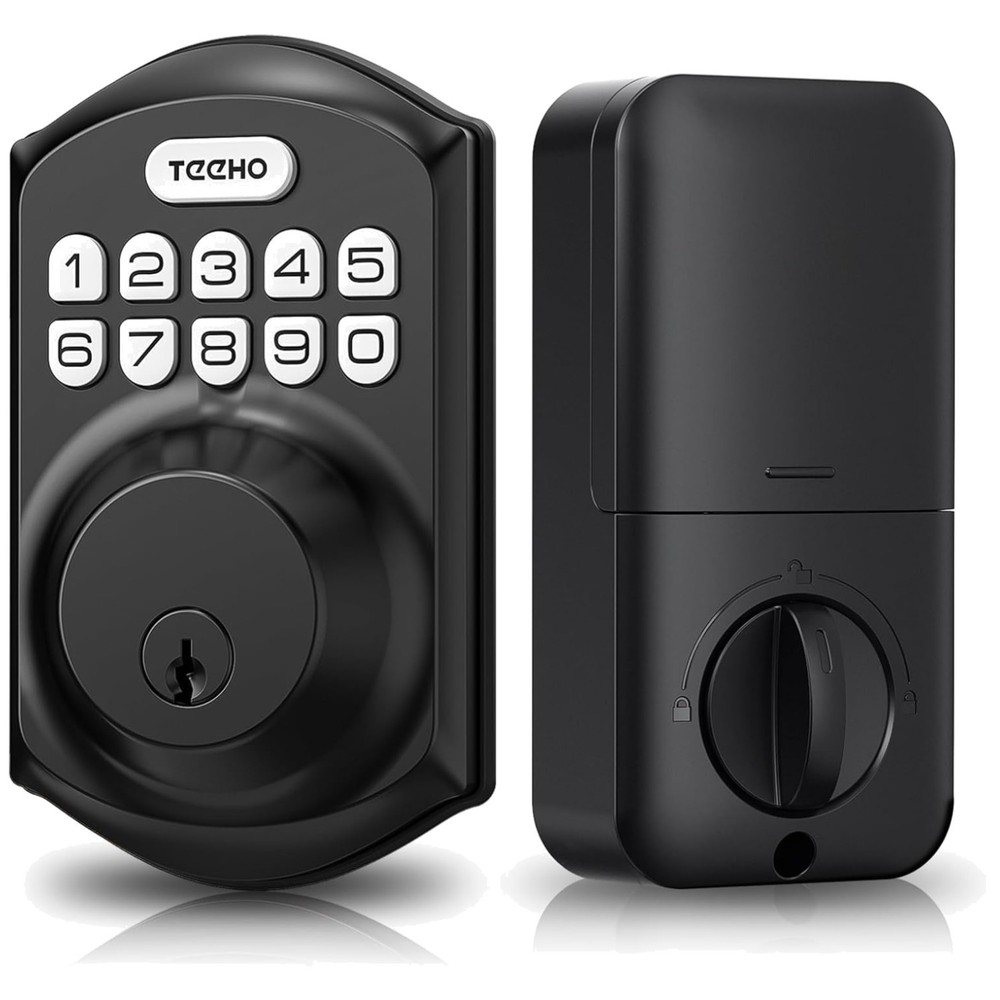 Secure TE001 Waterproof Keypad Deadbolt Lock - Easy Front Door Installation