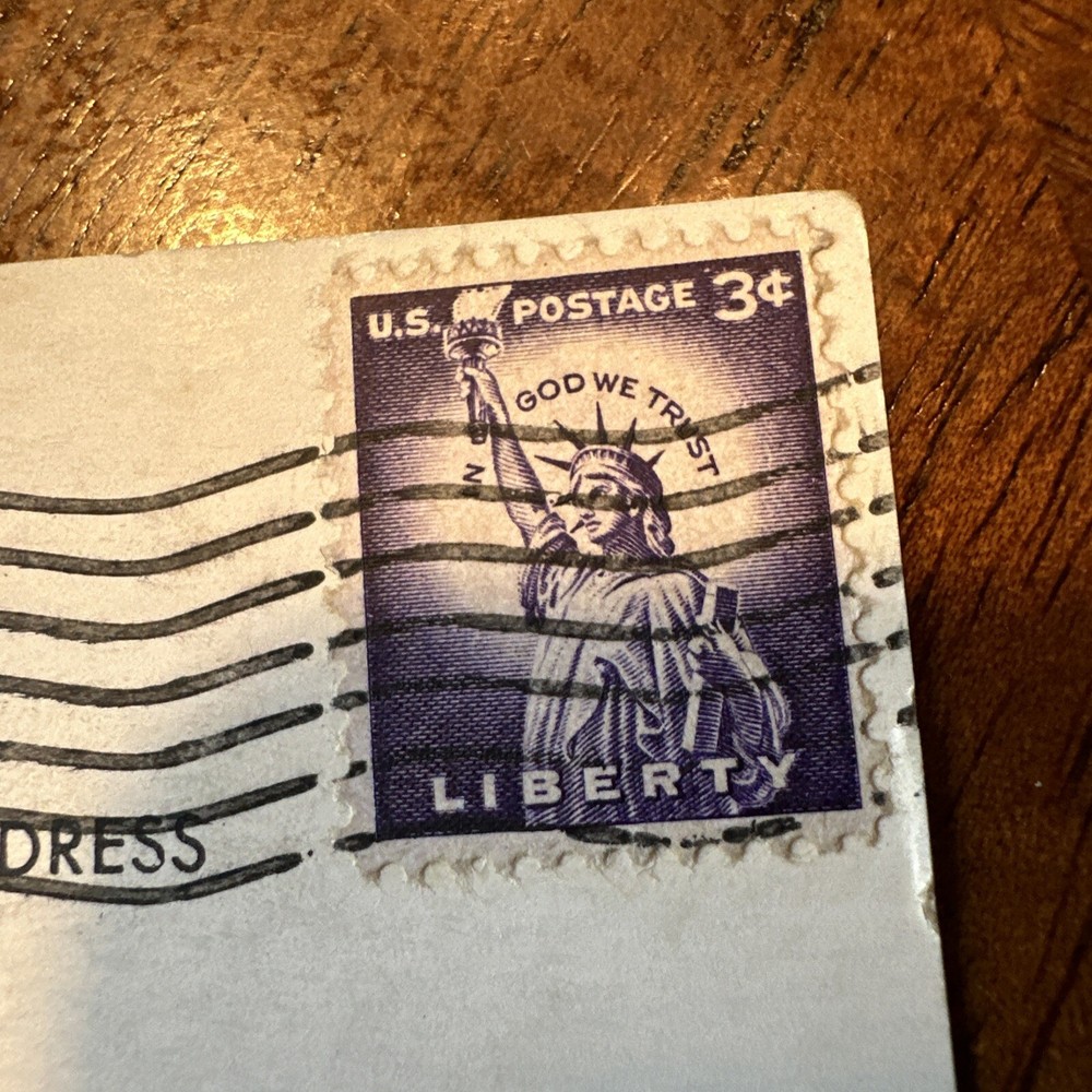 Stamp- Statue Of Liberty Purple 3c Stamp- Liberty