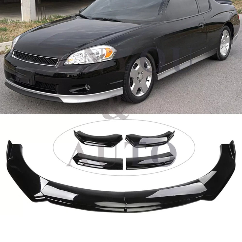 For Chevy Monte Carlo LS SS Front Bumper Lip Splitter Spoiler Glossy Black Kits