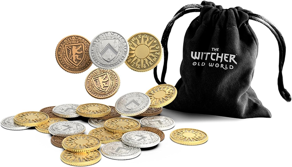 The Witcher Old World Board Game Metal Coins - 30 Immersive Collectible Coins in