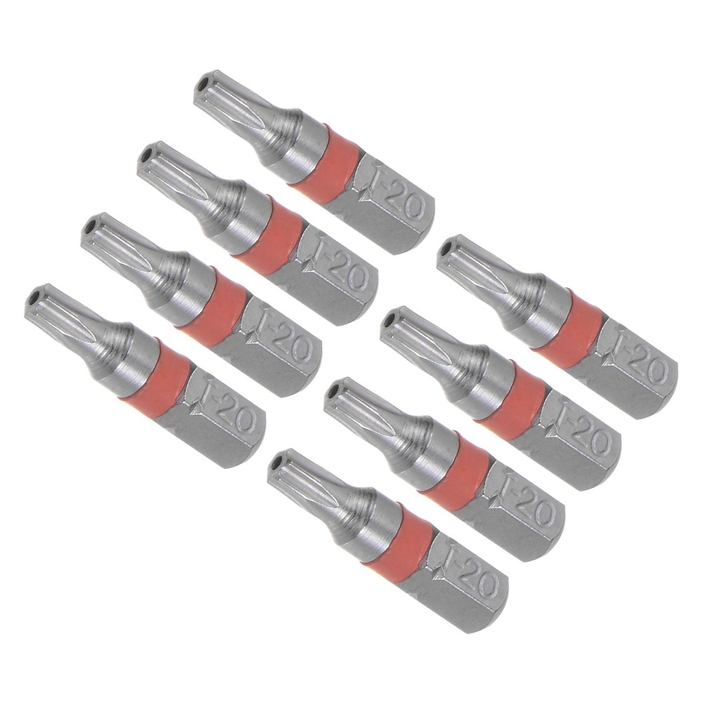 8pcs T20 Torx Screwdriver Bits 1/4 Hex Shank 25mm S2 Steel