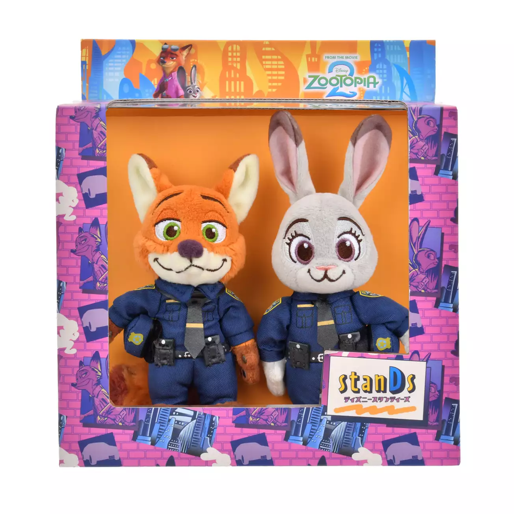 Pre Disney store Japan Tokyo Judy Hopps  Nick Wilde Plush Set stanDs Zootopia