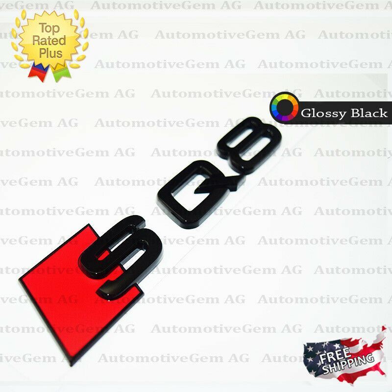 Audi SQ8 Emblem GLOSS BLACK Rear Trunk Lid Letter Badge S Line Logo Nameplate