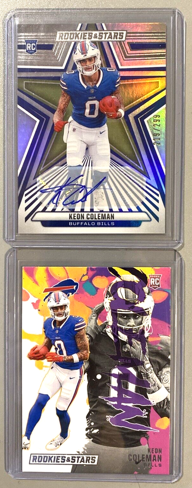 2024 Rookies and Stars #163 Keon Coleman RC Autograph /299 Bills +freebie