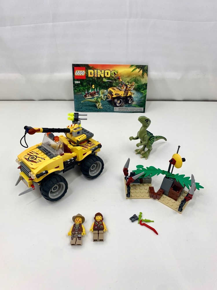 Lego 5884 - Dino Raptor Chase Dinosaur - 2012 - 99% Complete! w/ Manual Minifigs