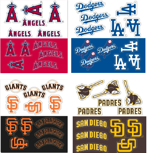 New MLB PICK YOUR TEAMS Die-Cut Premium Vinyl Mini Decal / Sticker Pack