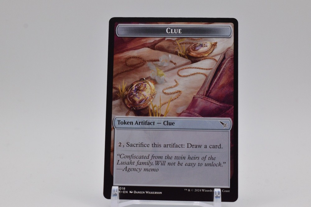 MTG Murders at Karlov Manor Clue Double-Sided Token 18 of 45 NM