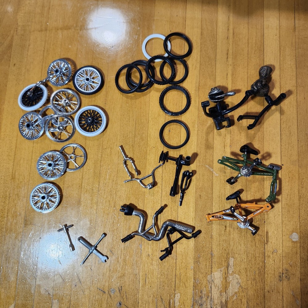 Vintage Lot Finger Bikes Spare Parts Tires Frames BMX Various Brands